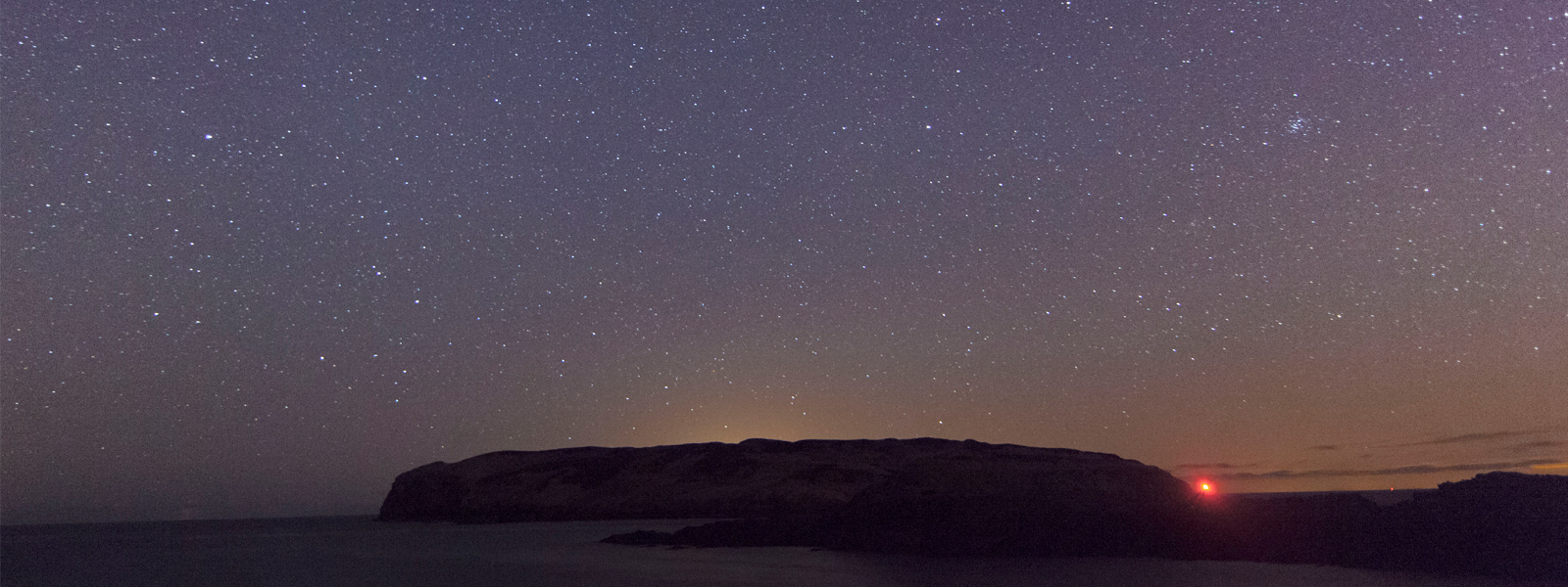 The starry skies over the Sound, a stargazing site in the south of the Isle of Man