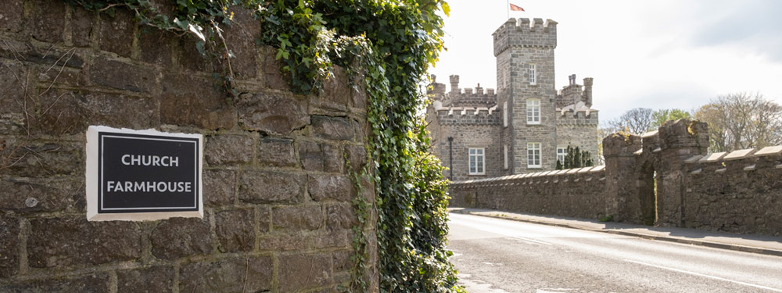 The entrance of Church Farmhouse, situated in the south of the Isle of Man