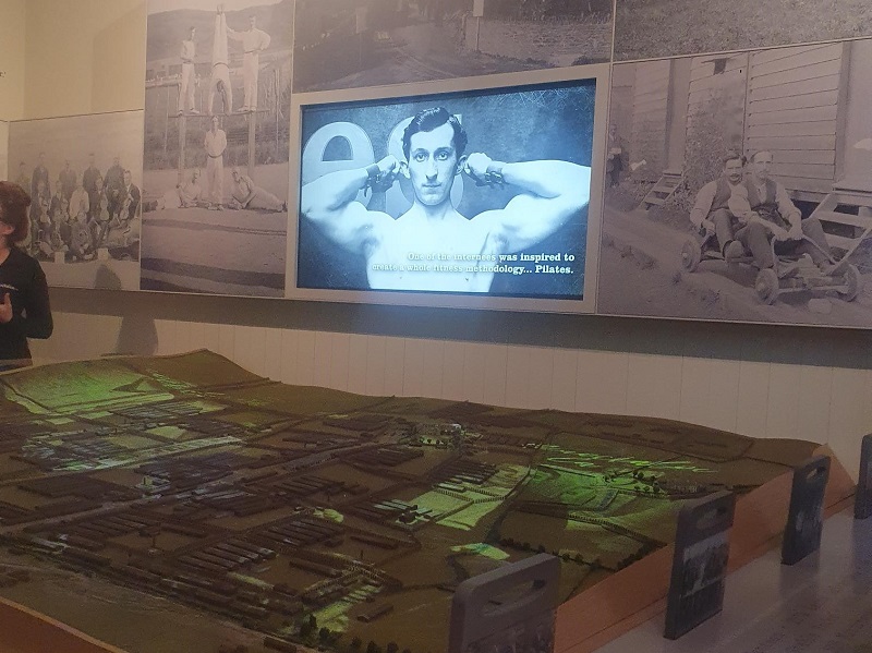 The model of Knockaloe and Joseph Pilates feature as part of the exhibition