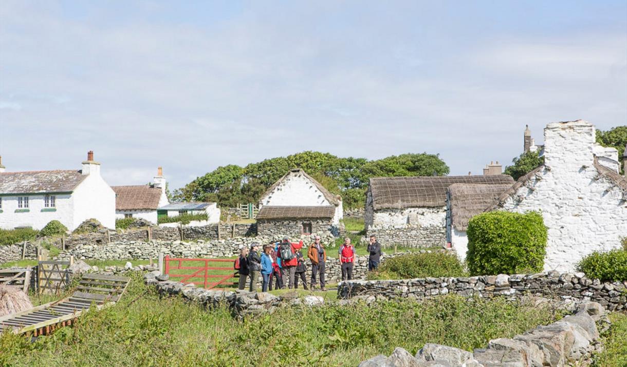 Group walking tour at Cregneash
