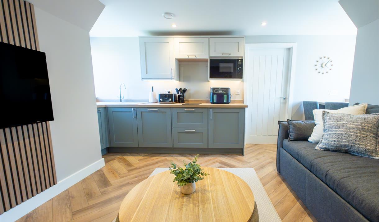 Living Area and Kitchen