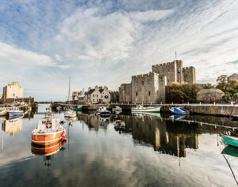 Castle Rushen across the Harbour