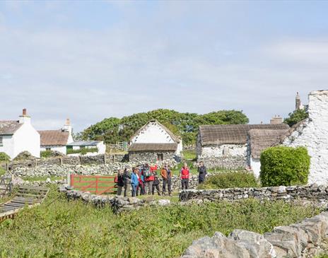 Group walking tour at Cregneash