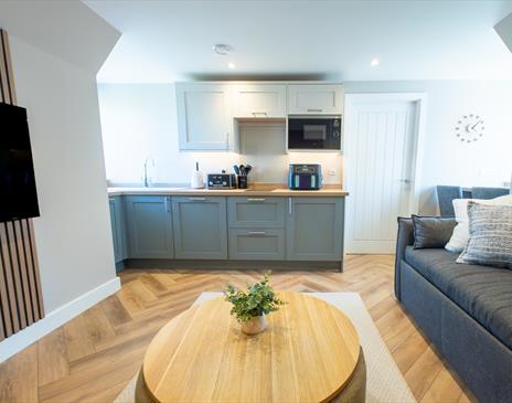 Living Area and Kitchen