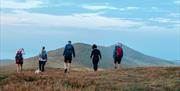 Walking up North Barrule Ridge