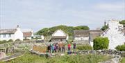 Group walking tour at Cregneash