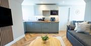 Living Area and Kitchen