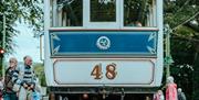 Manx Electric Railway Blue Painted Tram