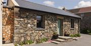 Front view, original Manx stone walling