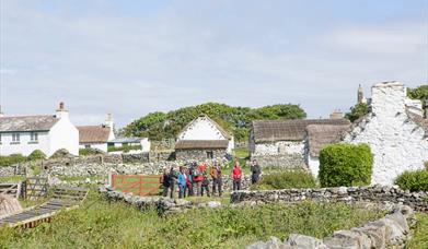Group walking tour at Cregneash