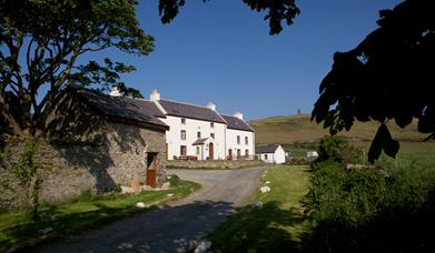 Approaching Knockaloe Beg Farmhouse up our private driveway on the west coast of the Isle of Man