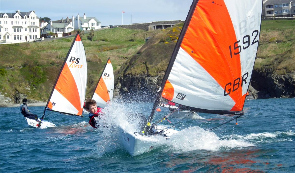 Manx Youth Sailing Squad training at 7th Wave in preparation for RS Tera National and World Championships