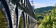 The viaduct at Laxey Wheel.
